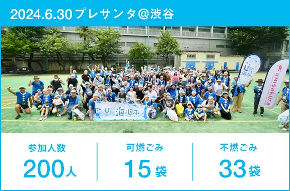 参加人数_200人・可燃ごみ_15袋・不燃ごみ_33袋